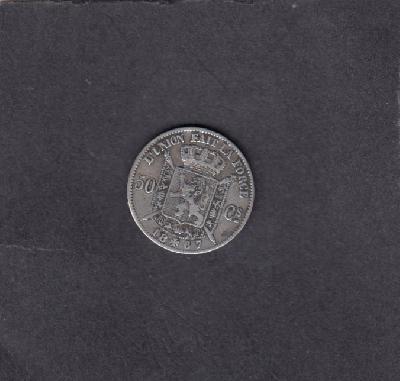 Beschrijving: 50 Centimes fr LEOPOLD II